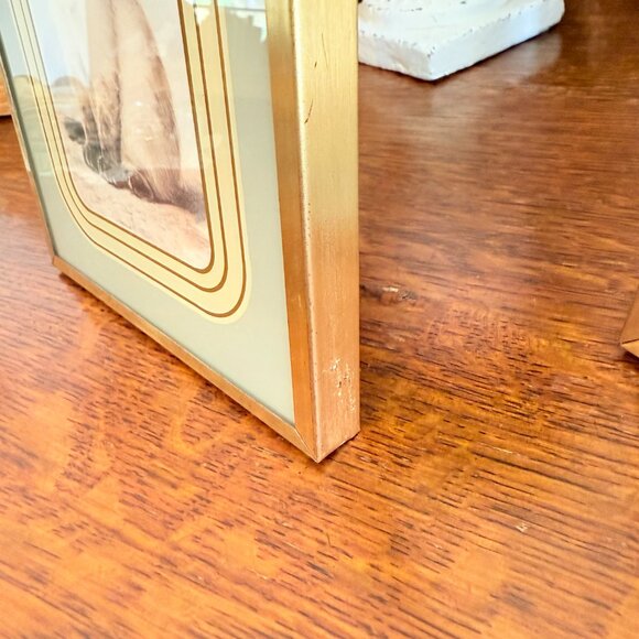 VTG set of Reverse paint brass frames with cats - Picture 8 of 12